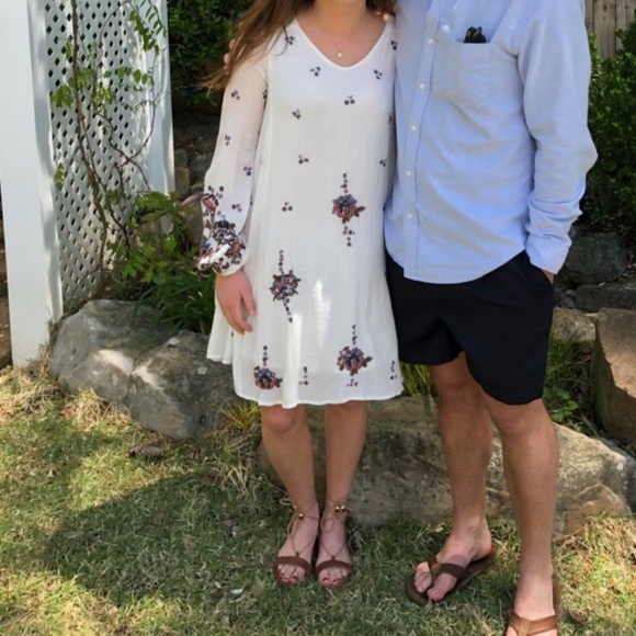 Free People Oxford Embroidered Mini Dress Size XS - Picture 5 of 6